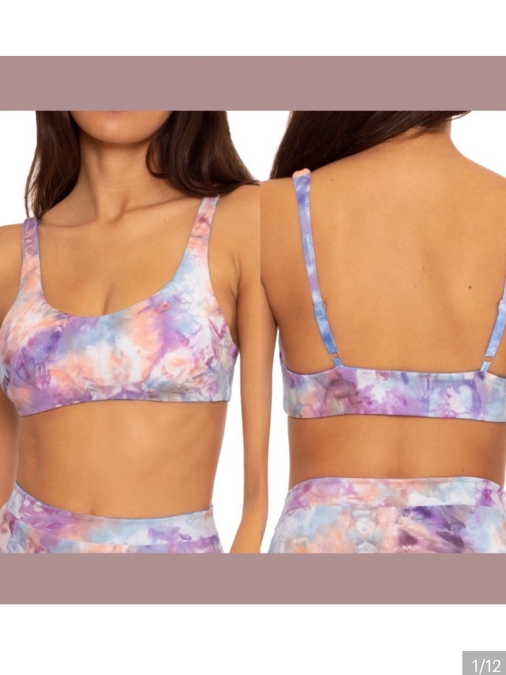 NWT SOLUNA swim reversible Tie-Dye high waist Bikini Set size medium - Picture 2 of 10